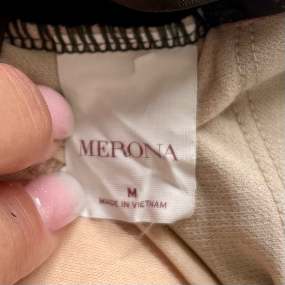 Merona Dark Army Green One-Piece Swimsuit w/Detachable String & Padded Cups M - Picture 4 of 8